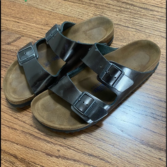Birkenstock sz 10 Arizona style rate gunmetal HP 3/22/22! main image 6